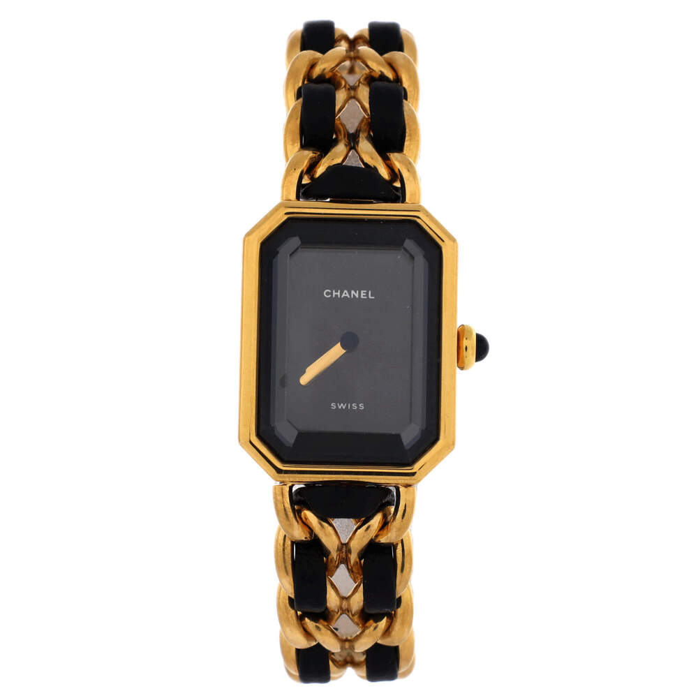 Chanel 20 Premiere Rock Quartz Watch Plated Metal and Leather